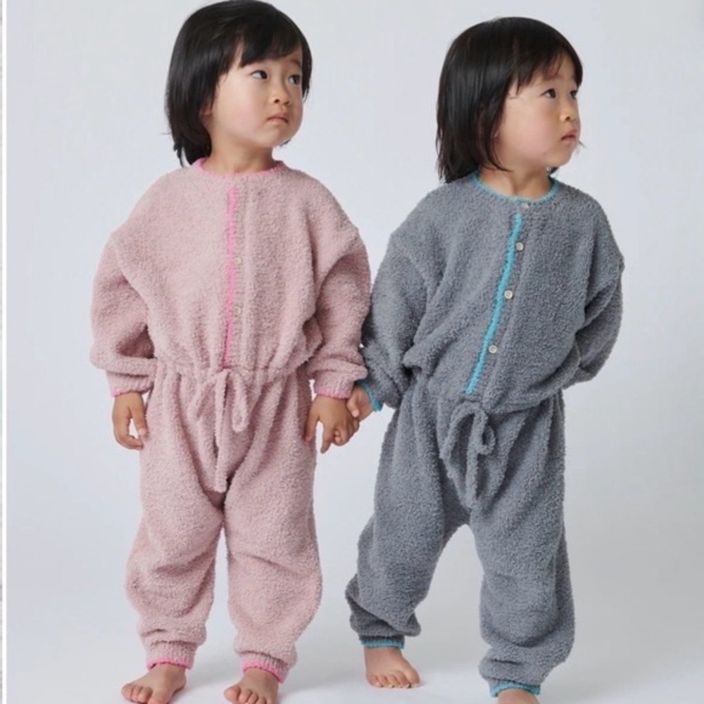 Cozy Pink and Gray Kids One Piece Bodysuits